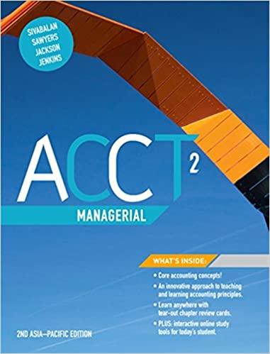 (PDF)ACCT2 Managerial 2nd Asia Pacific Edition by Prabhu Sivabalan
