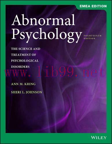 [AME]Abnormal Psychology: The Science and Treatment of Psychological Disorders, 14th Edition (E...