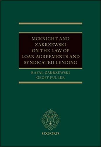 (PDF)McKnight and Zakrzewski on The Law of Loan Agreements and Syndicated Lending
