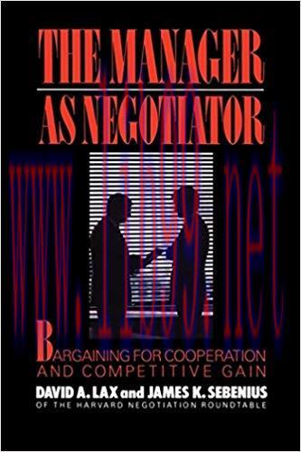 (PDF)Manager as Negotiator Reprint Edition
