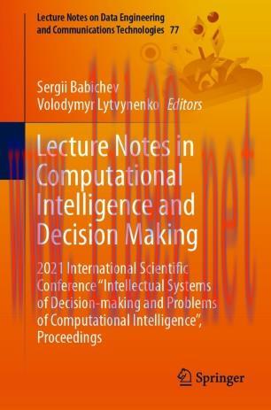 Lecture Notes in Computational Intelligence and Decision Making