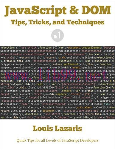 [FOX-Ebook]JavaScript & DOM Tips, Tricks, and Techniques (Volume 1)