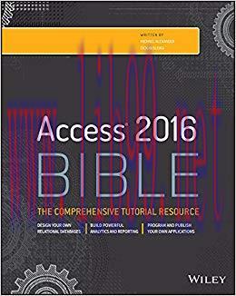 Access 2016 Bible 1st Edition,