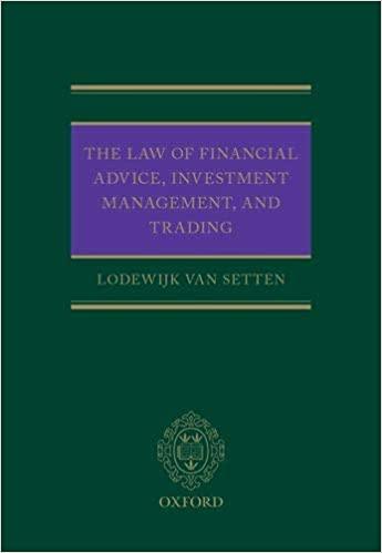 The Law of Financial Advice, Investment Management, and Trading