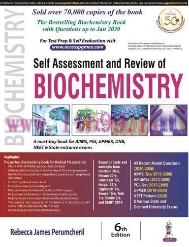 [AME]Self Assessment and Review of Biochemistry, 6th Edition (Original PDF)