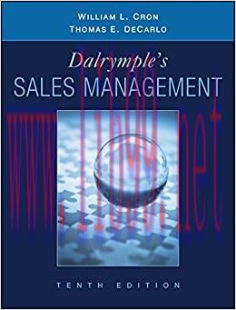 (PDF)Dalrymple&rsquo;s Sales Management: Concepts and Cases, 10th Edition