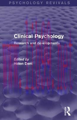 [AME]Clinical Psychology (Psychology Revivals): Research and Developments
