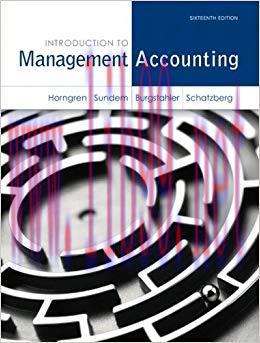 (PDF)Introduction to Management Accounting 16th Edition