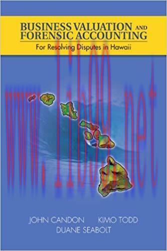 (PDF)Business Valuation and Forensic Accounting: For Resolving Disputes in Hawaii