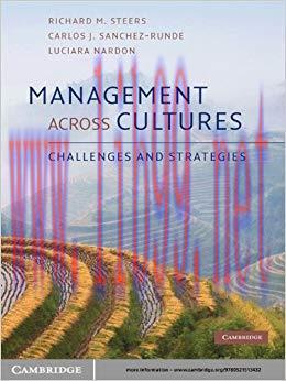 (PDF)Management Across Cultures 1st Edition
