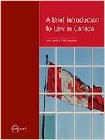 A Brief Introduction to Law in Canada