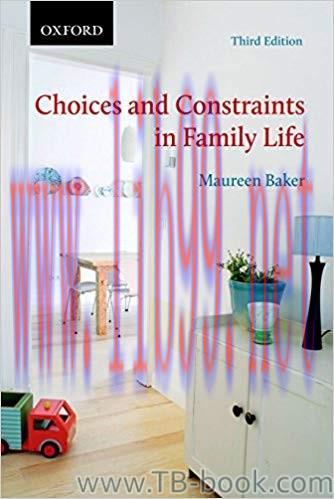 Choices and Constraints in Family Life 3rd Edition by Maureen Baker 课本