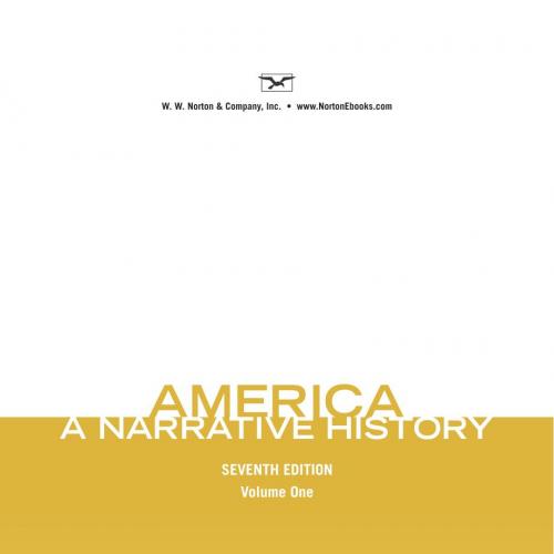 America A Narrative History volume one 7th - George Brown Tindall & David Emory Shi