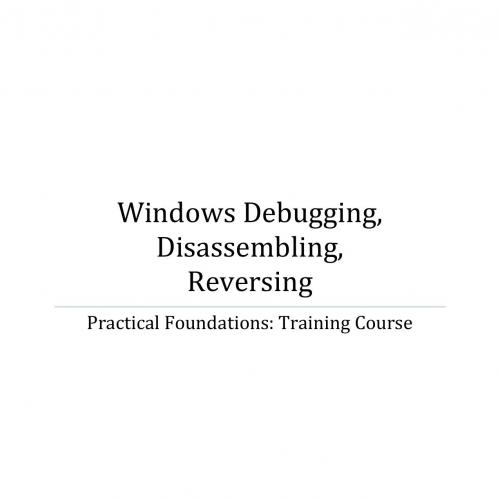 Opentask Practical Foundations of Windows Debugging Disassembling Reversing B072HWPM5B