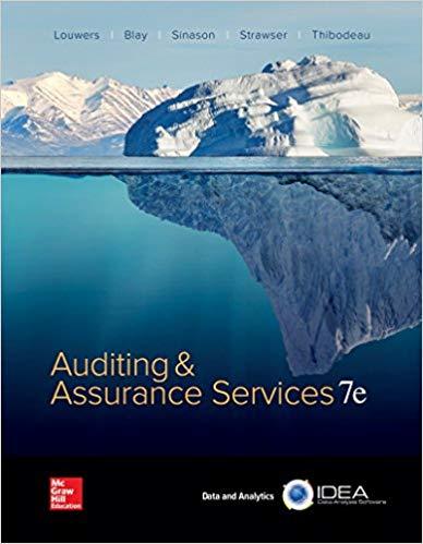(TB)Auditing and Assurance Services 7th edition by Louwers .zip