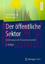 [PDF]Der &ouml;ffentliche Sektor: Einf&uuml;hrung in die Finanzwissenschaft