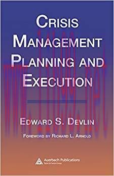 (PDF)Crisis Management Planning and Execution 1st Edition