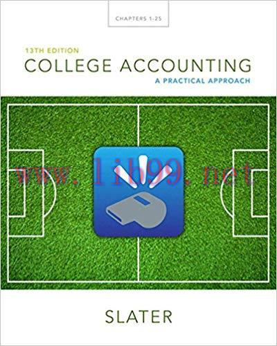 (PDF)College Accounting: A Practical Approach 13th Edition