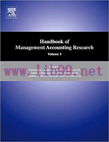 (PDF)Handbook of Management Accounting Research (ISSN 3) 1st Edition