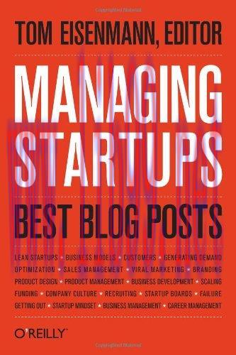 [FOX-Ebook]Managing Startups: Best Blog Posts