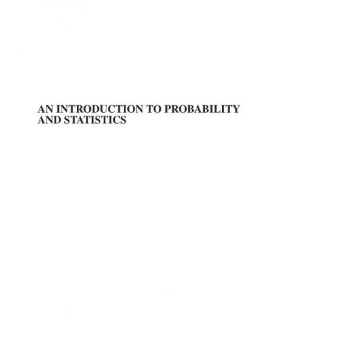 Introduction to Probability and Statistics, 3rd Edition, An