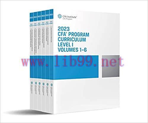 [PDF]2023 CFA Program Curriculum Level I Box Set 6 Books