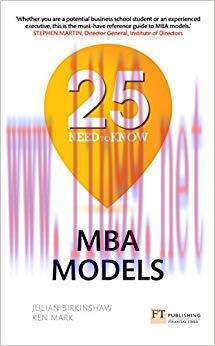 (PDF)25 Need-to-Know MBA Models 1st Edition