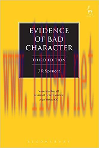 [PDF]Evidence of Bad Character, 3rd Edition [JR Spencer]