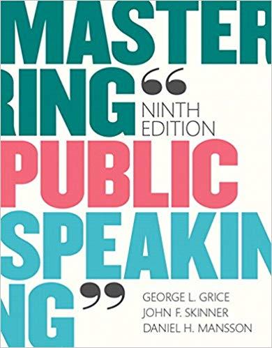 (Test Bank)Mastering Public Speaking, 9th Edition.zip