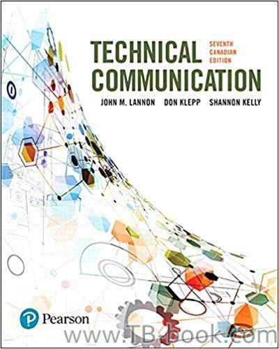 (PDF)Technical Communications, Seventh Canadian Edition by John Lannon