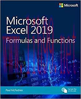 (PDF)Microsoft Excel 2019 Formulas and Functions (Business Skills) 1st Edition