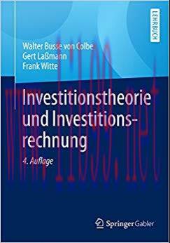 (PDF)Investitionstheorie und Investitionsrechnung (German Edition) 4th Edition