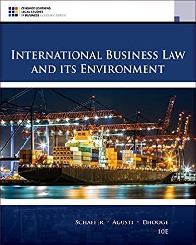 (PDF)International Business Law and Its Environment (MindTap Course List) 10th Edition