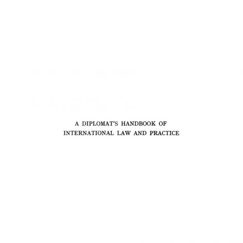 Diplomat's Handbook of International Law and Practice 1st, A - halbulario
