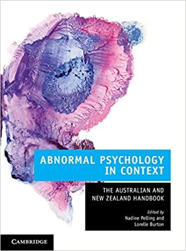 Abnormal Psychology in Context The Australian and New Zealand Handbook