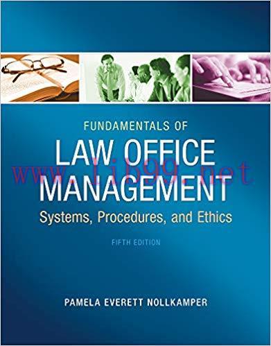 [PDF]Fundamentals of Law Office Management, 5th Edition [ Pamela Everett-Nollkamper]