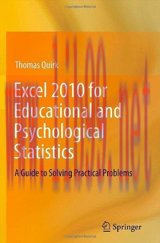 [FOX-Ebook]Excel 2010 for Educational and Psychological Statistics
