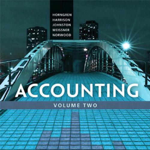 Accounting, Volume 2, Ninth Canadian Edition by Charles T. Horngren
