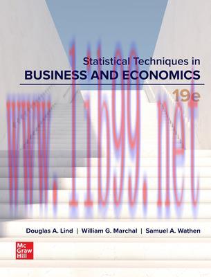 [PDF]ISE Ebook Statistical Techniques In Business 19th Edition [DOUGLAS A. LIND]