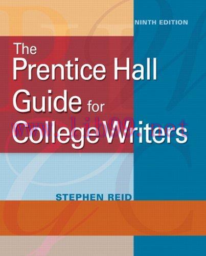 [FOX-Ebook]The Prentice Hall Guide for College Writers, 9th Edition