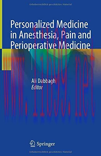 [AME]Personalized Medicine in Anesthesia, Pain and Perioperative Medicine (Original PDF)