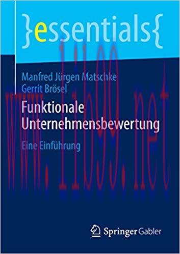 (PDF)Funktionale Unternehmensbewertung: Eine Einf&uuml;hrung (essentials) (German Edition) 2014 Edit...
