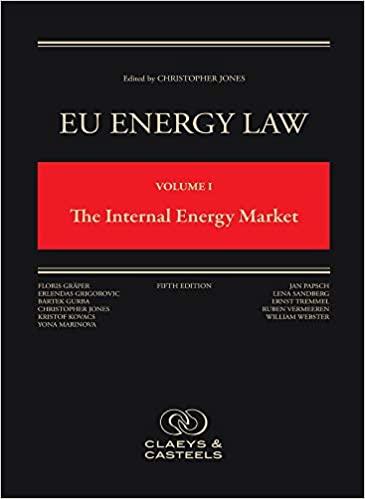 EU Energy Law Volume I The Internal Energy Market 5th Edition