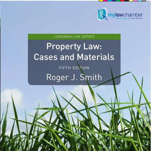 Property law _ cases and materials