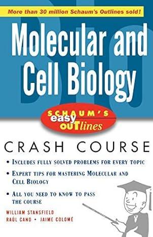 Schaum’s Easy Outline Molecular and Cell Biology 1st edition by Stansfield, William, Cano, Raul...