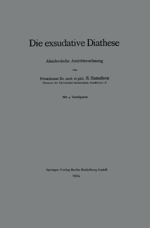 Die exsudative Diathese