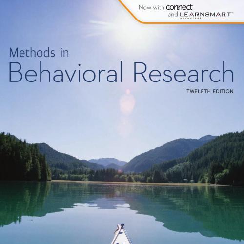 Methods in Behavioral Research 12th Edition by Paul Cozby