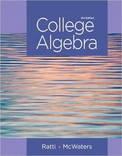 (Test Manual)College Algebra, 3rd Edition by J. S. Ratti Marcus S. McWaters.zip