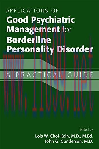 [AME]Applications of Good Psychiatric Management for Borderline Personality Disorder: A Practic...