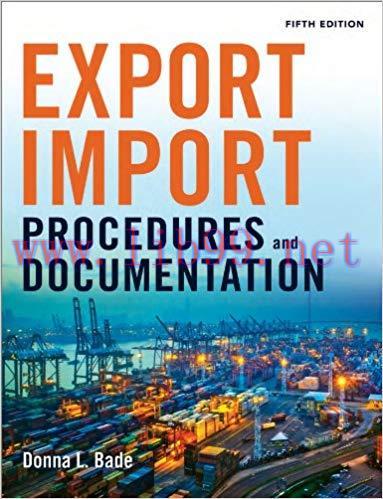 (PDF)Export/Import Procedures and Documentation 5th Edition by Donna Bade